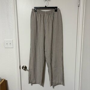 Vintage Striped Men's Pants - Black and White